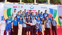 Đội bóng Công đoàn Công Thương Việt Nam tham dự khai mạc Giải bóng đá công nhân, viên chức Việt Nam 2025