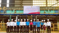 Gắn biển Công trình Công đoàn tiêu biểu chào mừng Đại hội Đảng bộ Tổng công ty Thép Việt Nam-CTCP lần thứ IV