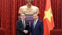 Tổng Bí thư, Chủ tịch nước Tô Lâm tiếp Chủ tịch Ngân hàng Hợp tác Quốc tế Nhật Bản