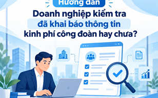 Hướng dẫn Doanh nghiệp kiểm tra đã khai báo thông tin kinh phí công đoàn hay chưa?