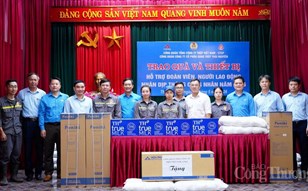 Trao nhiều thiết bị, phần quà cho người lao động tại Thái Nguyên