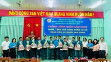 Đoàn công tác CĐCTVN đến thăm, trao quà cho đoàn viên, người lao động tại Công ty CP Bê tông Ly tâm Thủ Đức và Công ty CP Bê tông Ly tâm An Giang
